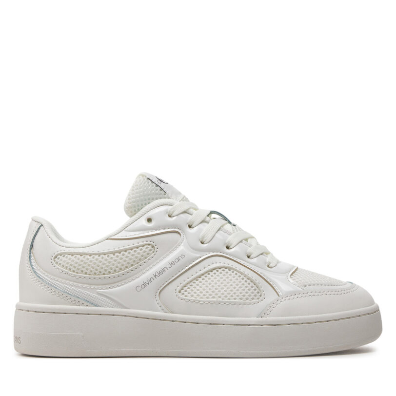 Сникърси Calvin Klein Jeans Basket Cupsole Low Mix In Met YW0YW01387 Бял цвят на ниска цена