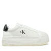 Сникърси Calvin Klein Jeans Bold Flatf Low Lace Mg YW0YW01766 Бял цвят на ниска цена