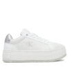 Сникърси Calvin Klein Jeans Bold Flatf Low Lace Mg YW0YW01766 Бял цвят на ниска цена
