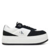 Сникърси Calvin Klein Jeans Bold Flatf Low Lace Mix YW0YW01742 Бял цвят на ниска цена