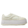Сникърси Calvin Klein Jeans Bold Platf Low Lace Mix In Mtl YW0YW01471 Бежов цвят на ниска цена