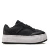 Сникърси Calvin Klein Jeans Bold Platf Low Lace Mix In Mtl YW0YW01471 Черен цвят на ниска цена