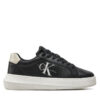 Сникърси Calvin Klein Jeans Chunky Cupsole Laceup Lth Ml Mtl YW0YW01476 Черен цвят на ниска цена