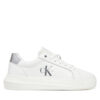 Сникърси Calvin Klein Jeans Chunky Cupsole Lth Silver YW0YW01876 Бял цвят на ниска цена