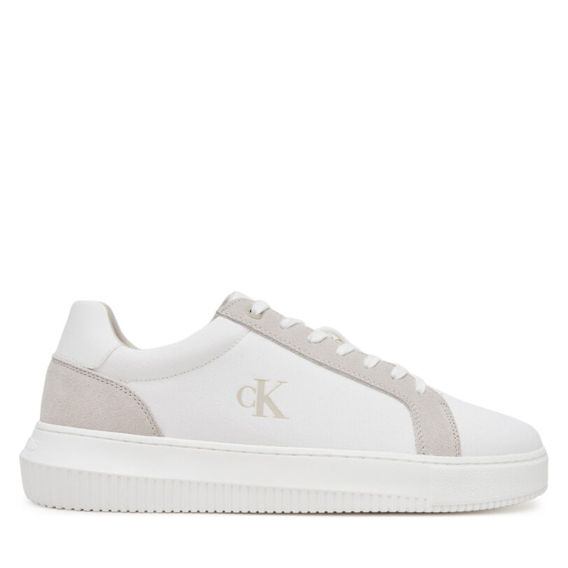 Сникърси Calvin Klein Jeans Chunky Cupsole Mg Canvas YM0YM01219 Бял цвят на ниска цена