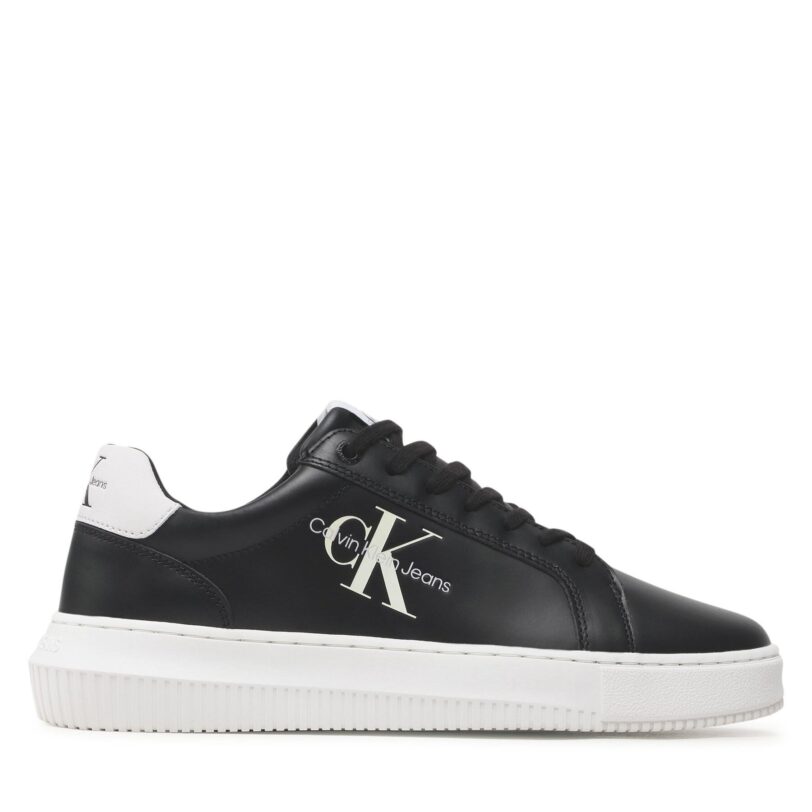 Сникърси Calvin Klein Jeans Chunky Cupsole Monologo YM0YM00681 Черен цвят на ниска цена