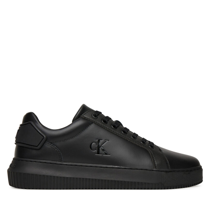 Сникърси Calvin Klein Jeans Chunky Cupsole Ru Patch Lth YM0YM01296 Черен цвят на ниска цена