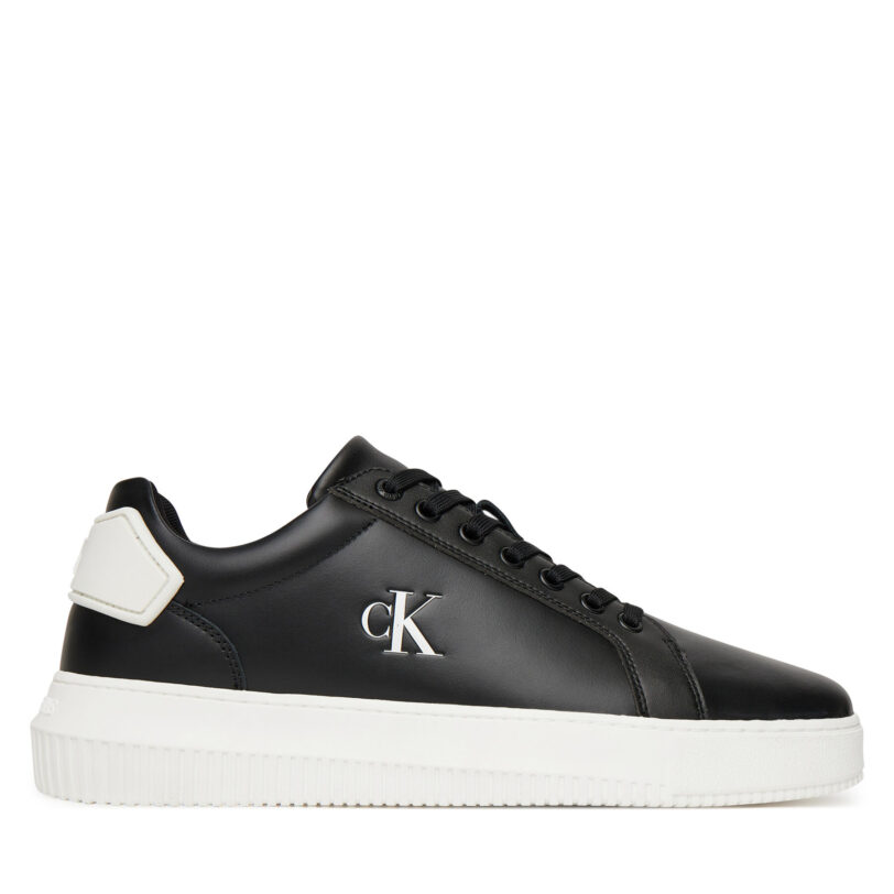 Сникърси Calvin Klein Jeans Chunky Cupsole Ru Patch Lth YM0YM01296 Черен цвят на ниска цена