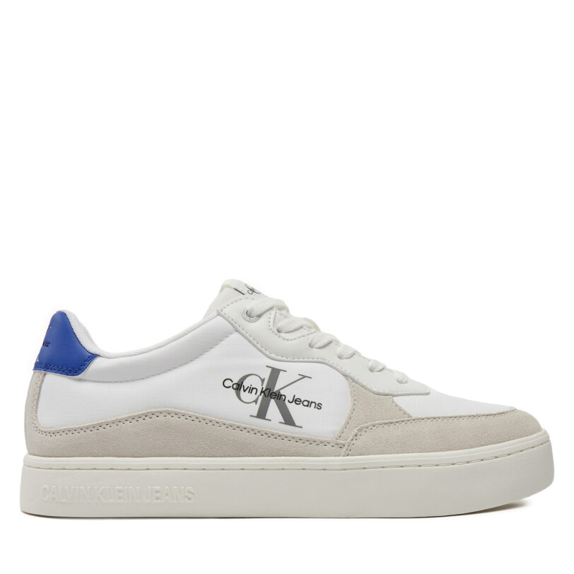 Сникърси Calvin Klein Jeans Classic Cupsole Low Mix Mtl YM0YM01033 Бял цвят на ниска цена