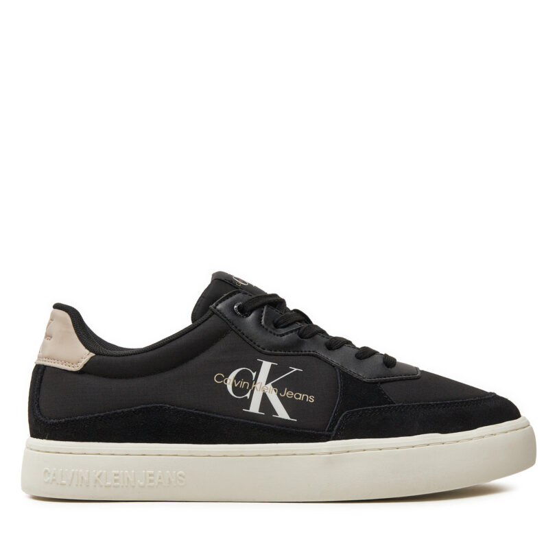 Сникърси Calvin Klein Jeans Classic Cupsole Low Mix Mtl YM0YM01033 Черен цвят на ниска цена
