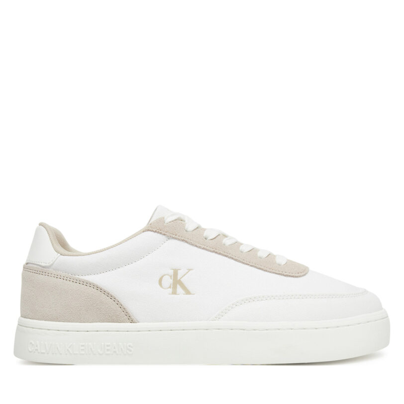 Сникърси Calvin Klein Jeans Classic Cupsole Mg Canvas YM0YM01218 Бял цвят на ниска цена