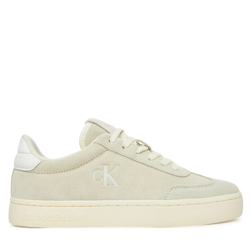 Сникърси Calvin Klein Jeans Classic Cupsole Mix In YW0YW01767 Бежов цвят на ниска цена