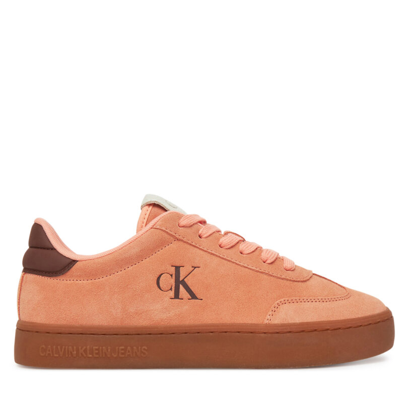 Сникърси Calvin Klein Jeans Classic Cupsole Mix In YW0YW01767 Оранжев цвят на ниска цена