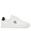 Сникърси Calvin Klein Jeans Classic Cupsole Mono Lth Wn YW0YW01902 Бял цвят на ниска цена