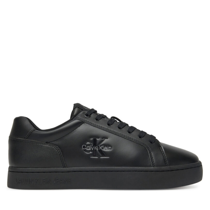 Сникърси Calvin Klein Jeans Classic Cupsole Mono Lth YM0YM01369 Черен цвят на ниска цена