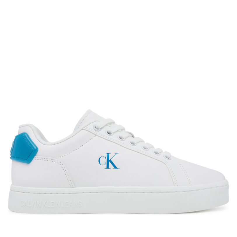 Сникърси Calvin Klein Jeans Classic Cupsole Ru Patch Lth Wn YW0YW01845 Бял цвят на ниска цена