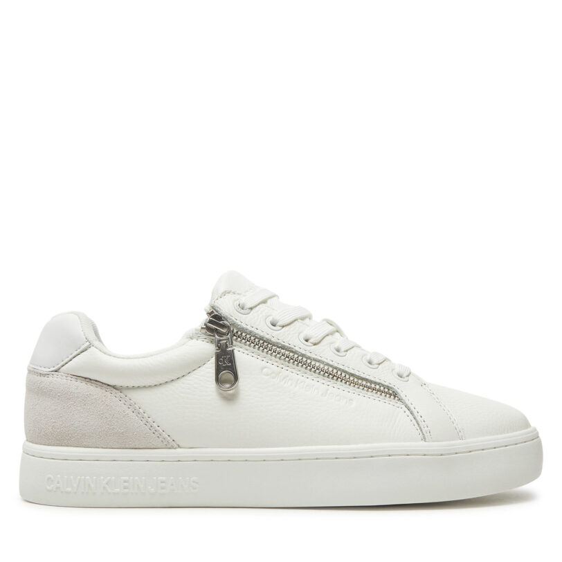 Сникърси Calvin Klein Jeans Classic Cupsole Zip Low In YM0YM01254 Бял цвят на ниска цена