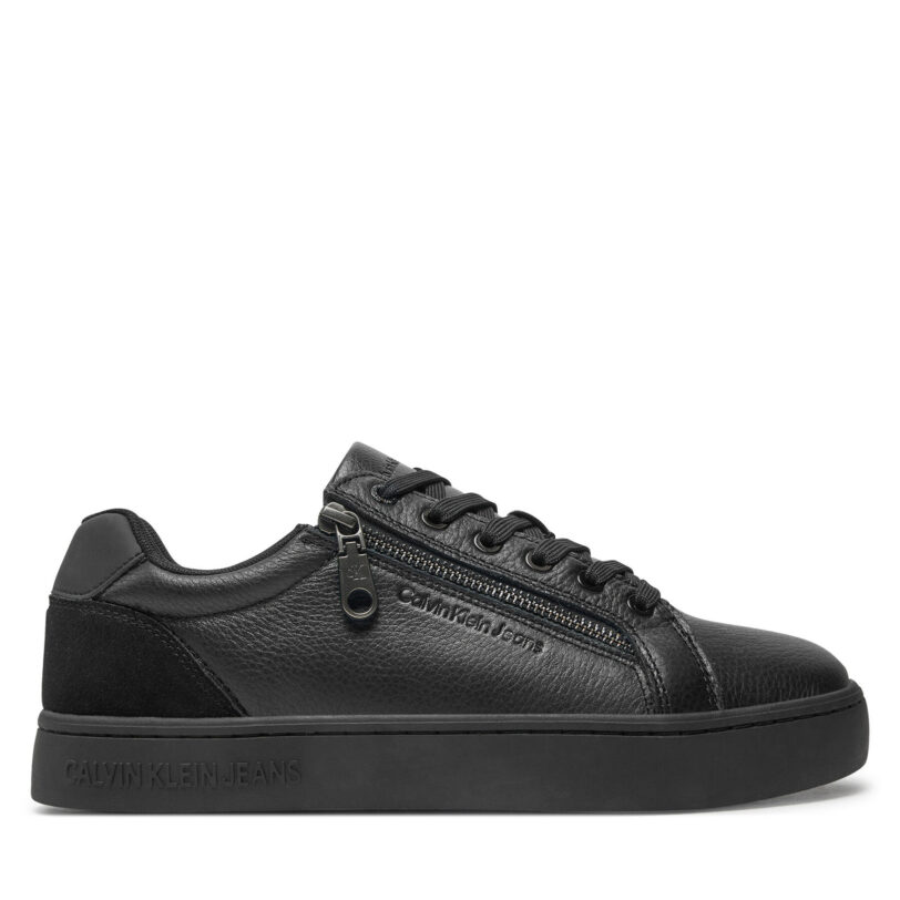 Сникърси Calvin Klein Jeans Classic Cupsole Zip Low In YM0YM01254 Черен цвят на ниска цена