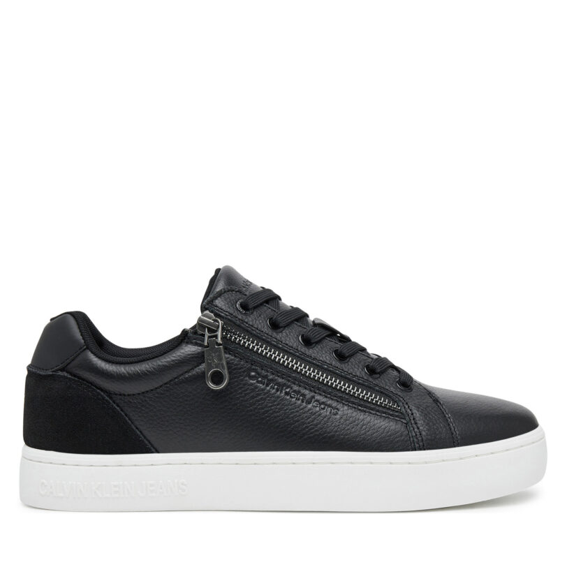 Сникърси Calvin Klein Jeans Classic Cupsole Zip Low In YM0YM01254 Черен цвят на ниска цена