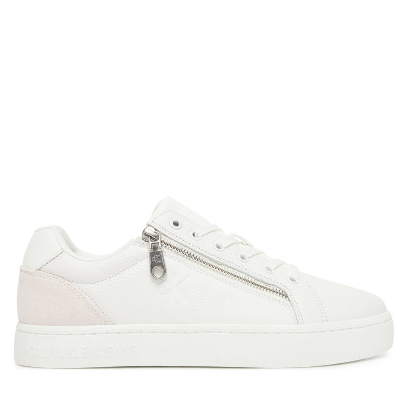 Сникърси Calvin Klein Jeans Classic Cupsole Zip Low In YM0YM01318 Бял цвят на ниска цена