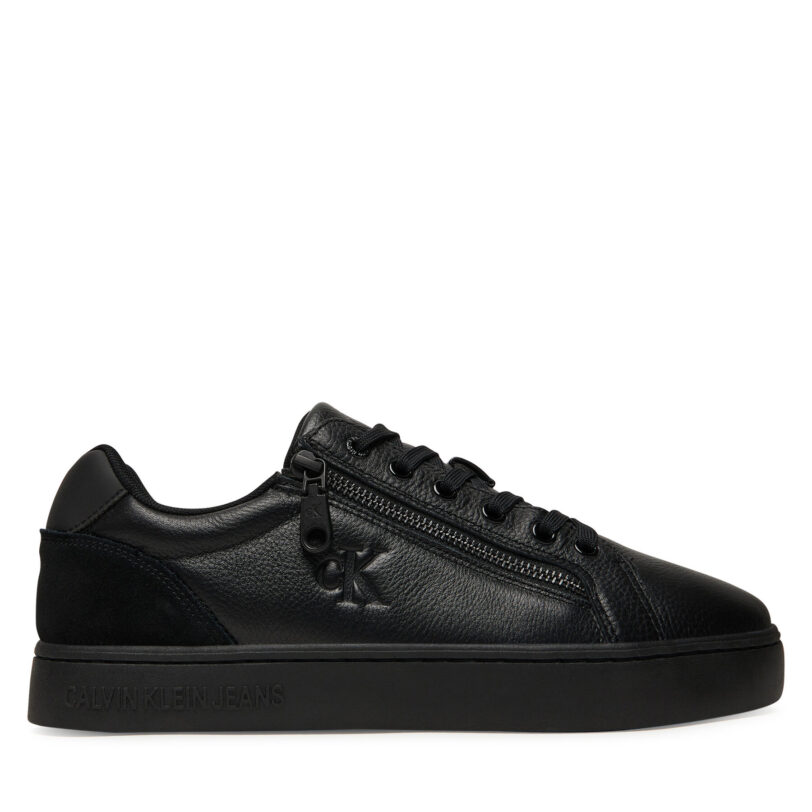 Сникърси Calvin Klein Jeans Classic Cupsole Zip Low In YM0YM01318 Черен цвят на ниска цена