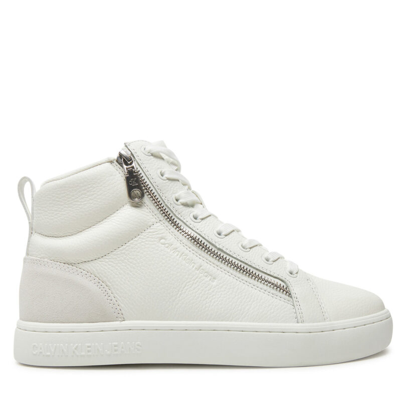 Сникърси Calvin Klein Jeans Classic Cupsole Zip Mid In YM0YM01156 Бял цвят на ниска цена