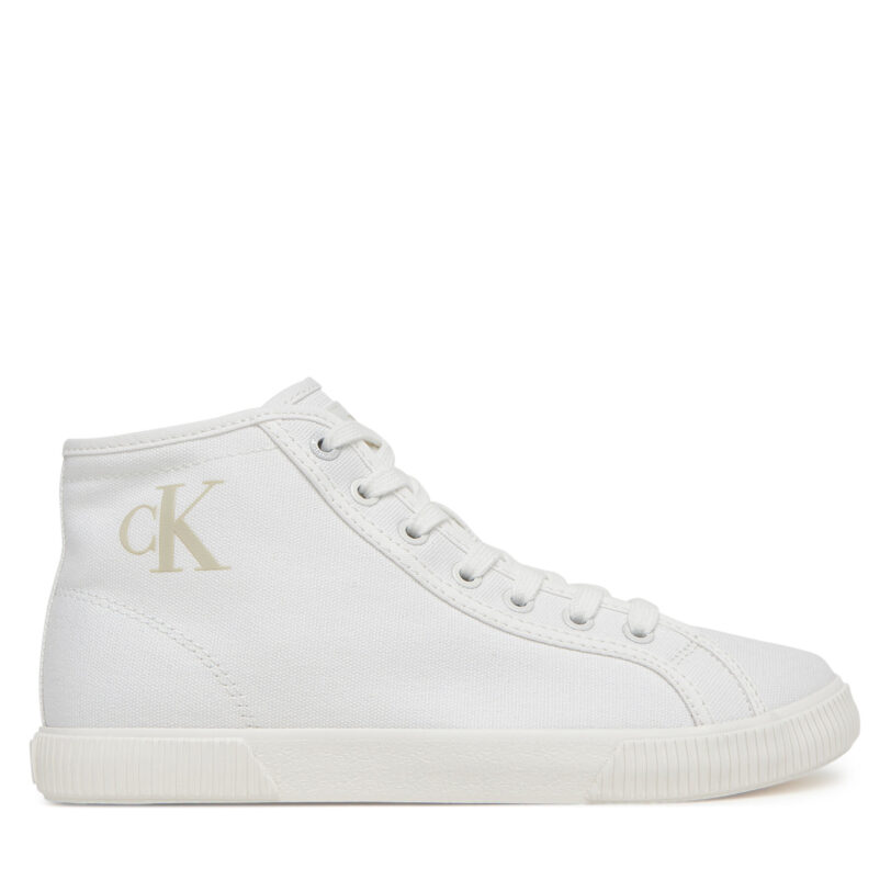 Сникърси Calvin Klein Jeans Ess Vulc Mid Cv Mg Wn YW0YW01761 Бял цвят на ниска цена