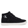 Сникърси Calvin Klein Jeans Ess Vulc Mid Cv Mg Wn YW0YW01761 Черен цвят на ниска цена
