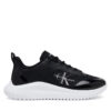 Сникърси Calvin Klein Jeans Eva Runner Low Lace Mix Ml Wn YW0YW01442 Черен цвят на ниска цена