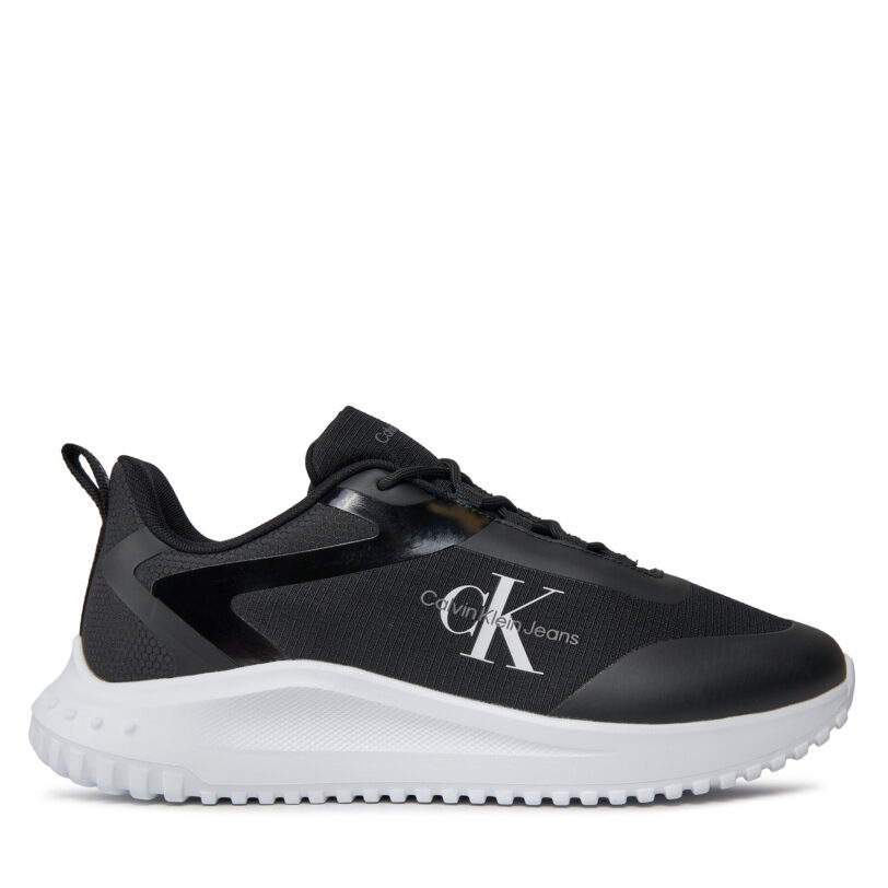 Сникърси Calvin Klein Jeans Eva Runner Low Lace Ml Mix YM0YM00968 Сив цвят на ниска цена