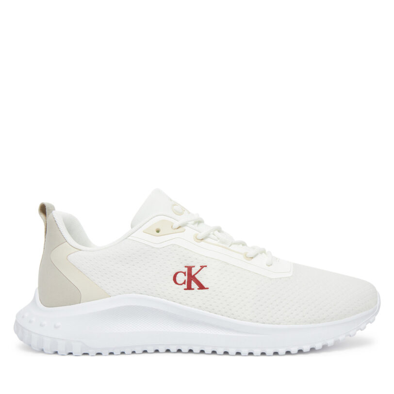 Сникърси Calvin Klein Jeans Eva Runner Mix Mesh YM0YM01285 Бял цвят на ниска цена