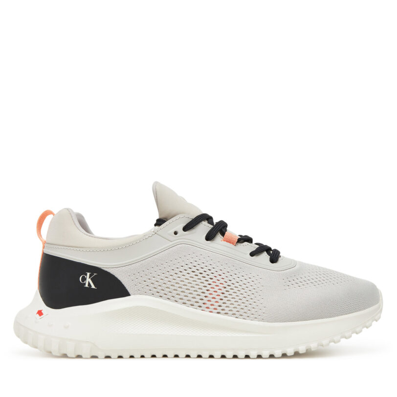 Сникърси Calvin Klein Jeans Eva Runner Sock Mg Tech YW0YW01855 Сив цвят на ниска цена