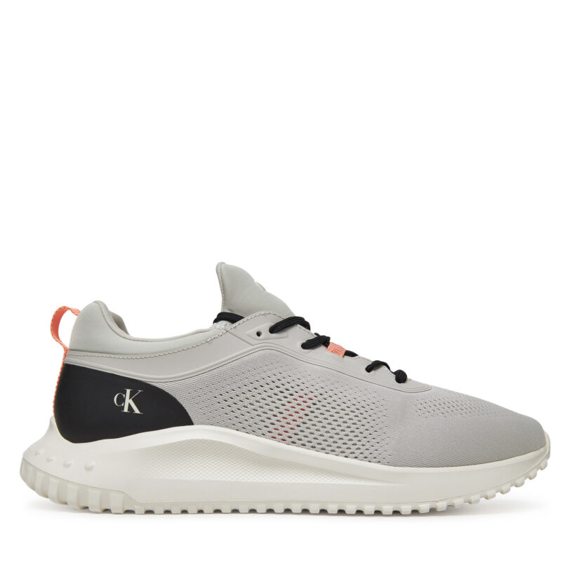 Сникърси Calvin Klein Jeans Eva Runner Tech Knit YM0YM01293 Сив цвят на ниска цена