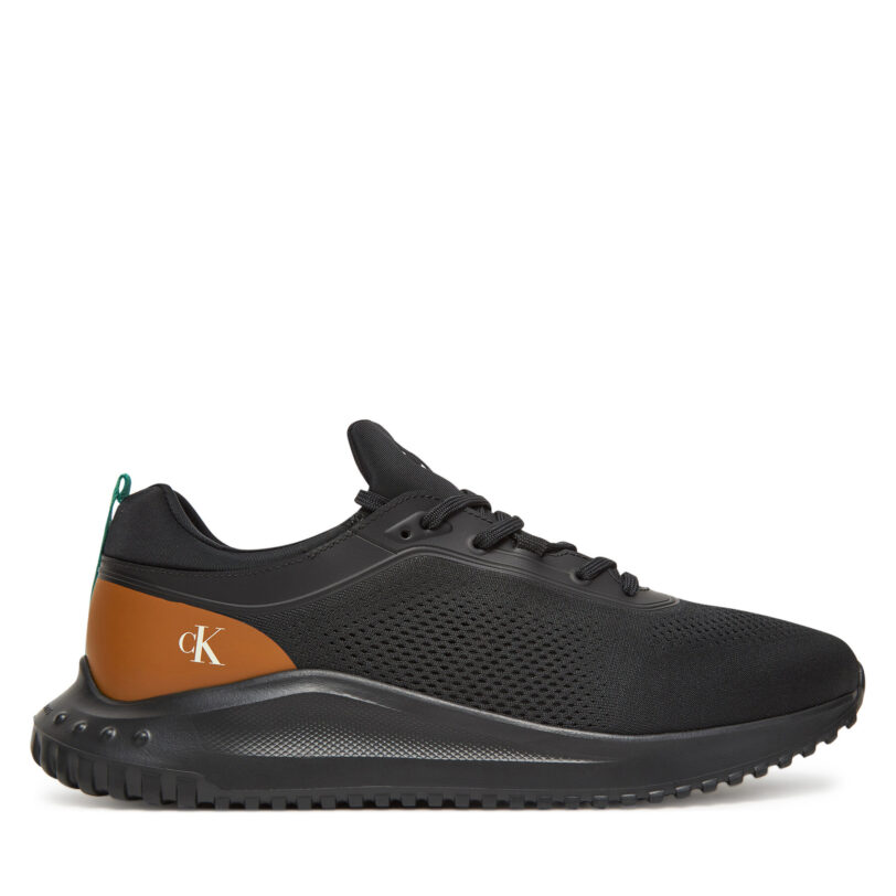 Сникърси Calvin Klein Jeans Eva Runner Tech Knit YM0YM01293 Черен цвят на ниска цена