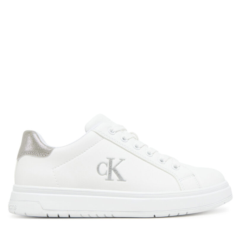 Сникърси Calvin Klein Jeans Low Cut Lace-UP V3A9-82013-1355X S Бял цвят на ниска цена