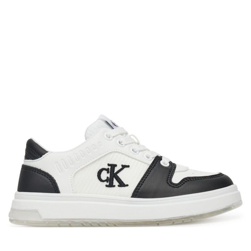 Сникърси Calvin Klein Jeans Low Cut Lace-Up Sneaker V3X9-82093-1697 M Бял цвят на ниска цена