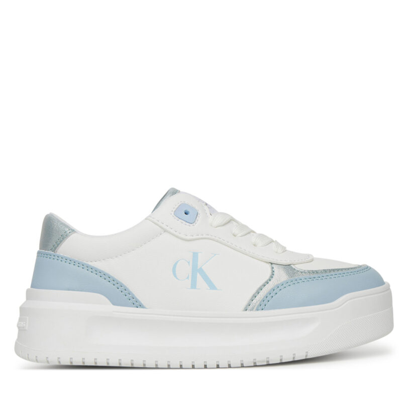 Сникърси Calvin Klein Jeans Low Cut Lace-Up V3A9-82020-1355 Бял цвят на ниска цена