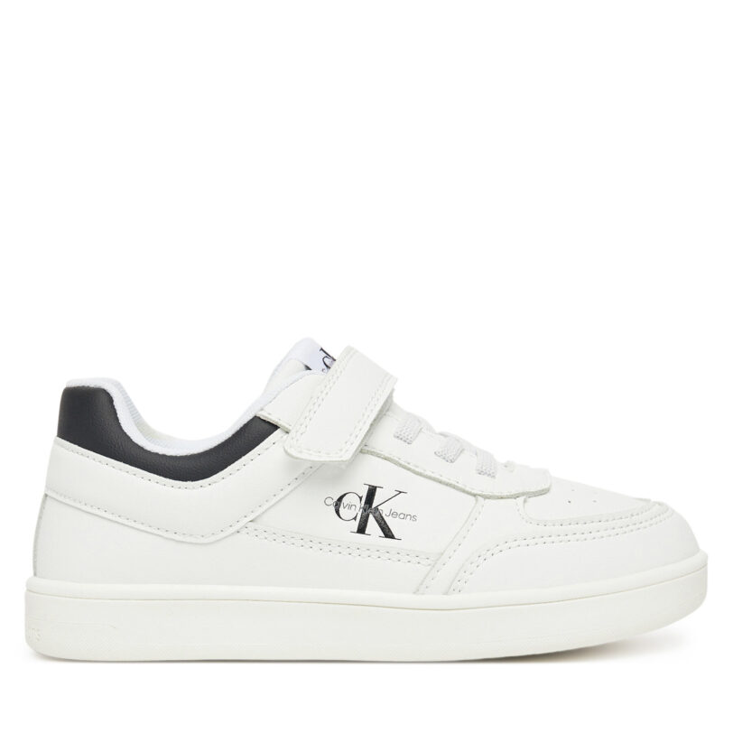 Сникърси Calvin Klein Jeans Low Cut Lace-Up/ Velcro Sneaker V1X9-82077-1355 S Бял цвят на ниска цена