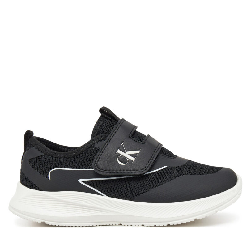 Сникърси Calvin Klein Jeans Low Cut Velcro Sneaker V1X9-83001-1697 S Черен цвят на ниска цена