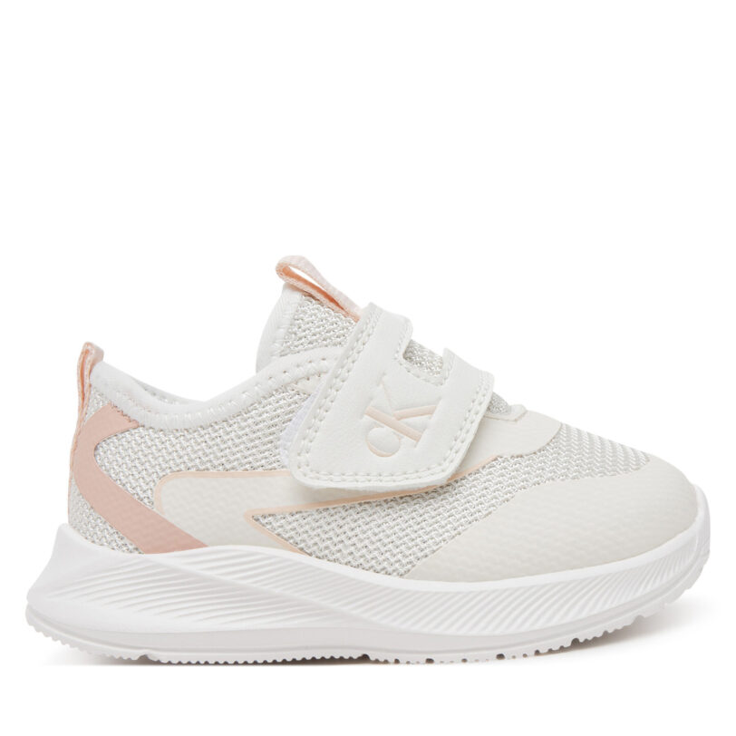 Сникърси Calvin Klein Jeans Low Cut Velcro V1A9-82026-1697A M Бял цвят на ниска цена