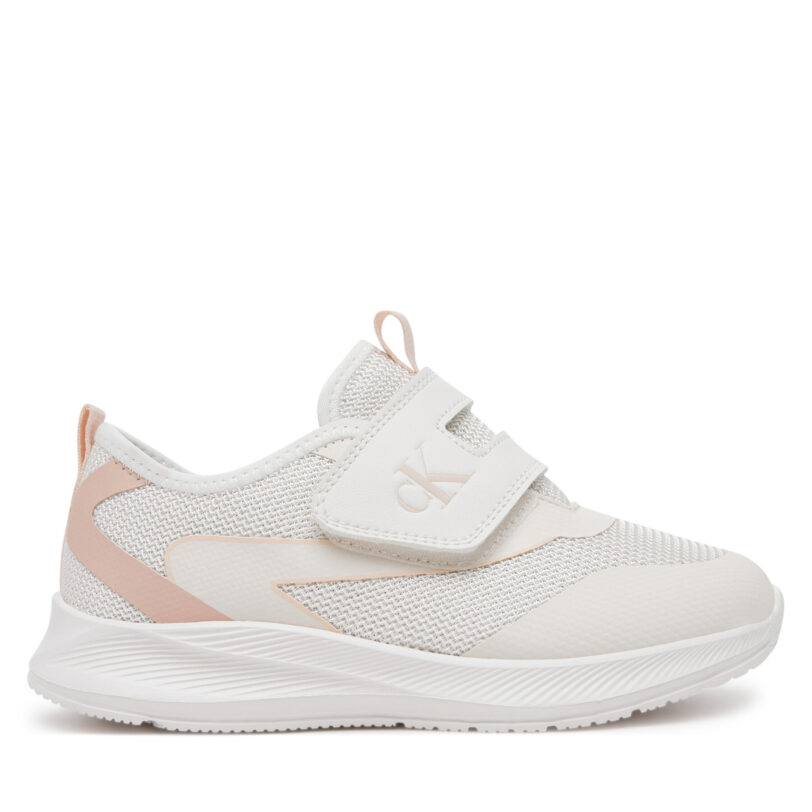 Сникърси Calvin Klein Jeans Low Cut Velcro V1A9-82026-1697A S Бял цвят на ниска цена