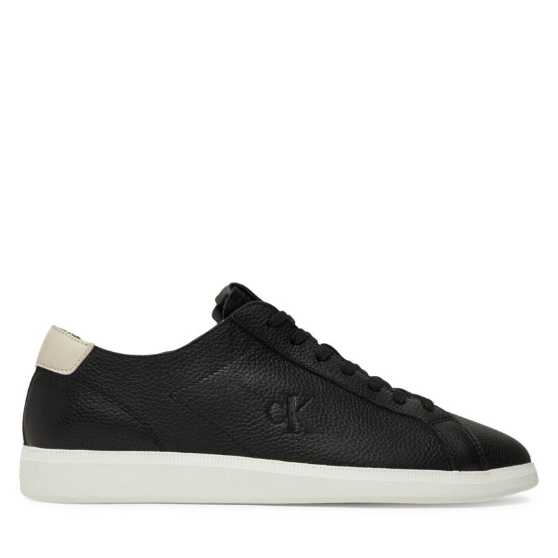 Сникърси Calvin Klein Jeans Low Profile Cupsole Tmb Lth YM0YM01331 Черен цвят на ниска цена
