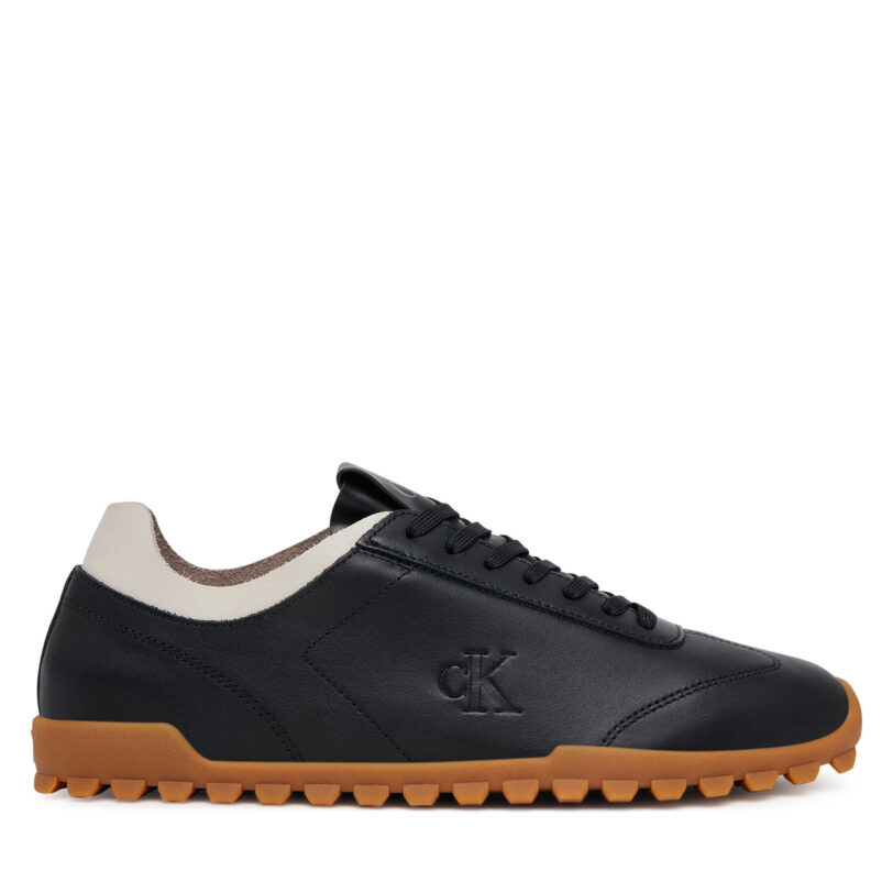 Сникърси Calvin Klein Jeans Low Profile Runner Mg Lth Mix YW0YW01847 Черен цвят на ниска цена