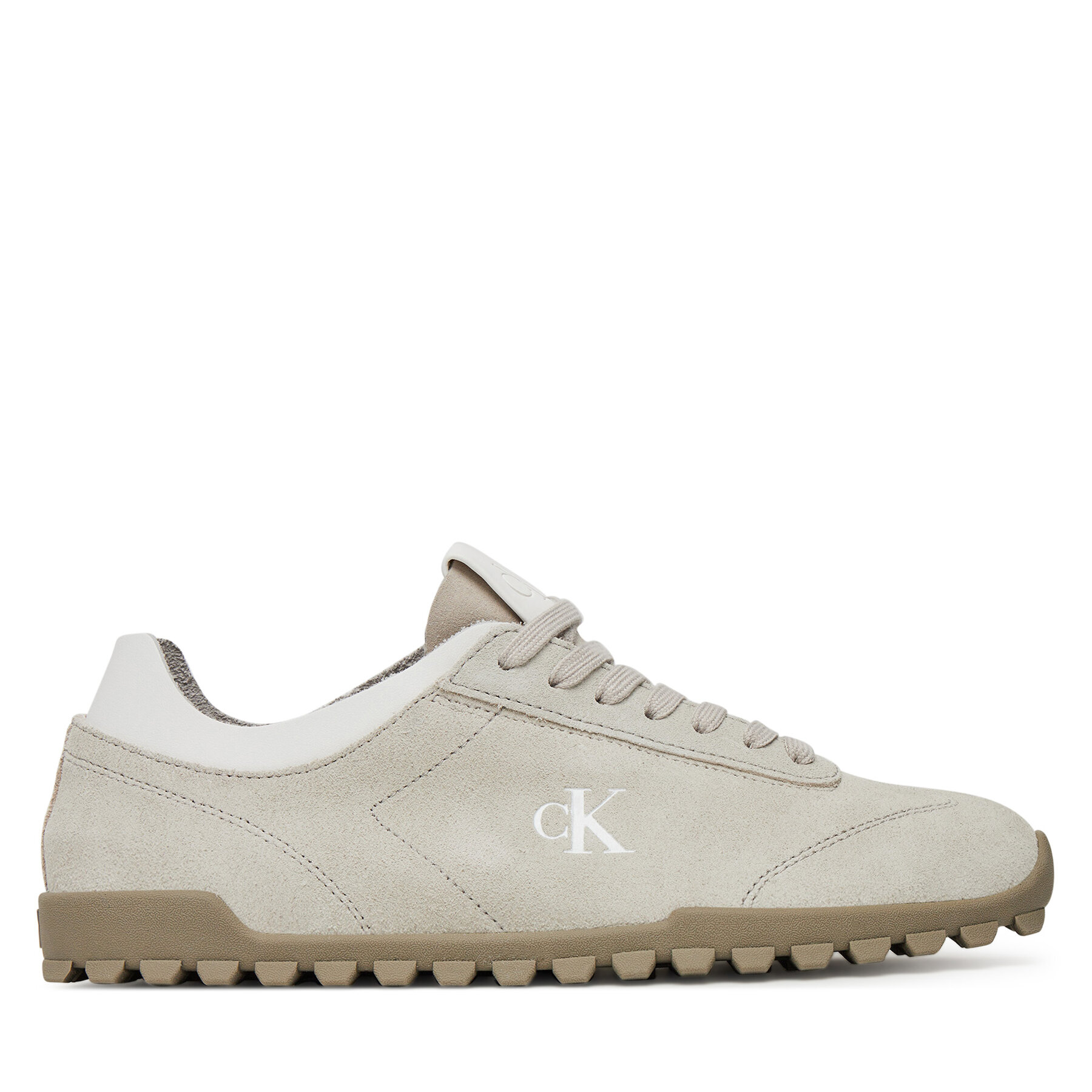 Сникърси Calvin Klein Jeans Low Profile Runner Mg Sue YW0YW01898 Бежов цвят на ниска цена