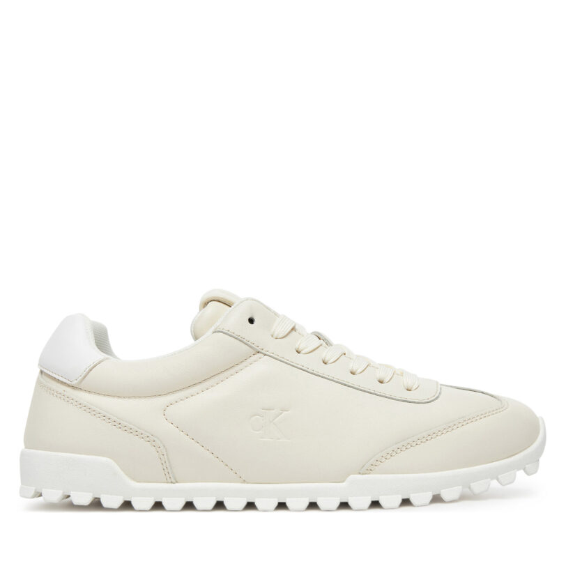 Сникърси Calvin Klein Jeans Low Profile Runner YW0YW01751 Екрю цвят на ниска цена