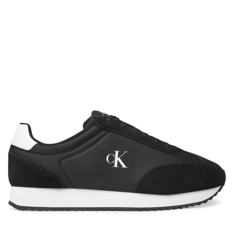 Сникърси Calvin Klein Jeans Retro Runner Lace Up Ny-Su YM0YM01325 Черен цвят на ниска цена