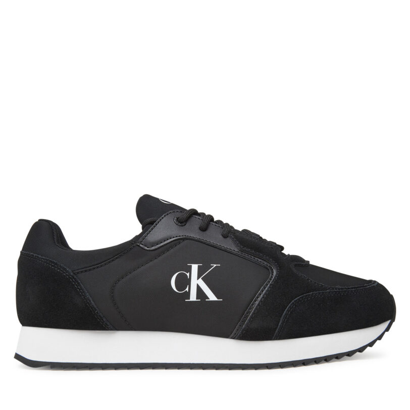 Сникърси Calvin Klein Jeans Retro Runner Sock Lace Up Ny-Su YM0YM01326 Черен цвят на ниска цена