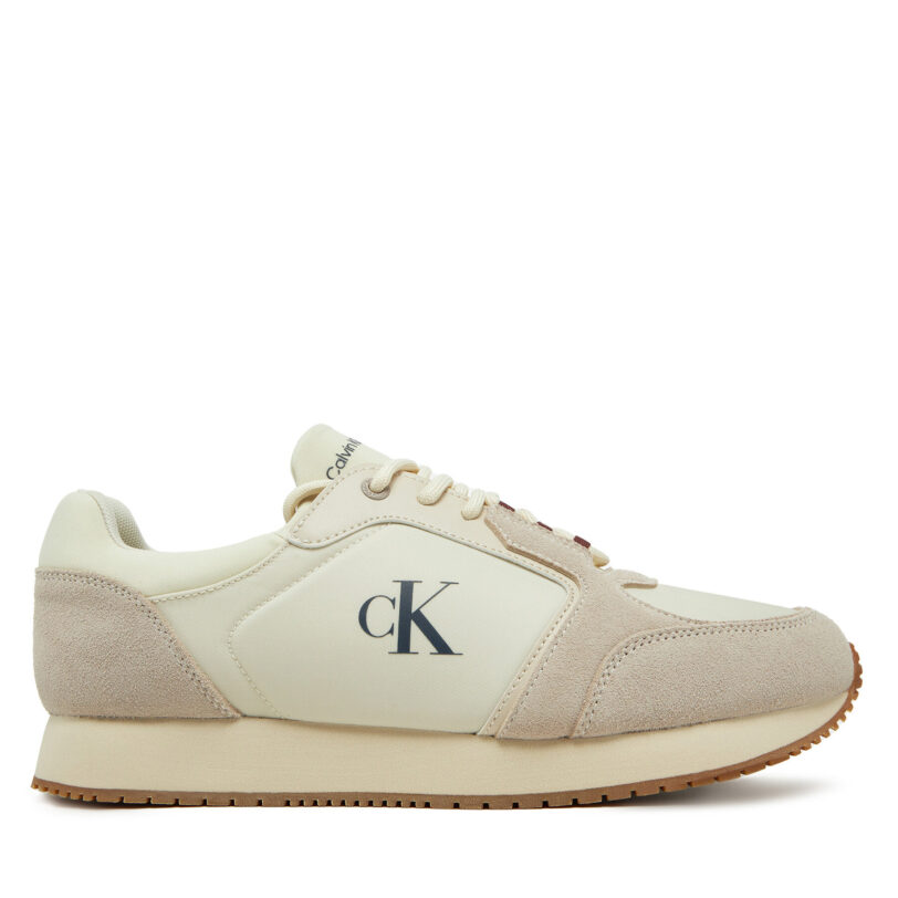Сникърси Calvin Klein Jeans Retro Sock Runner Mg YM0YM01152 Бежов цвят на ниска цена