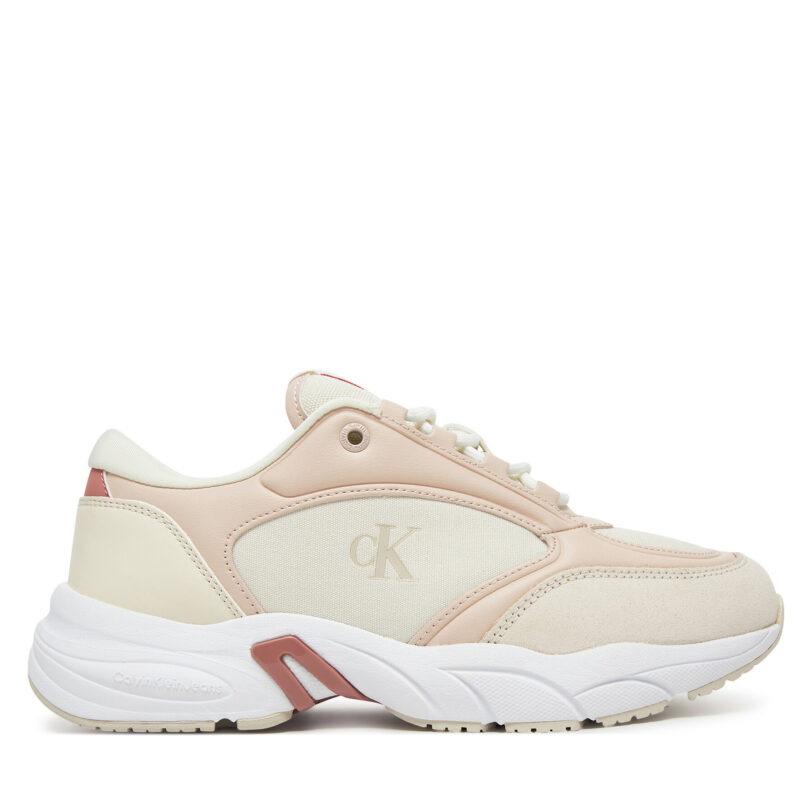 Сникърси Calvin Klein Jeans Retro Tennis Mg Mix YW0YW01743 Екрю цвят на ниска цена