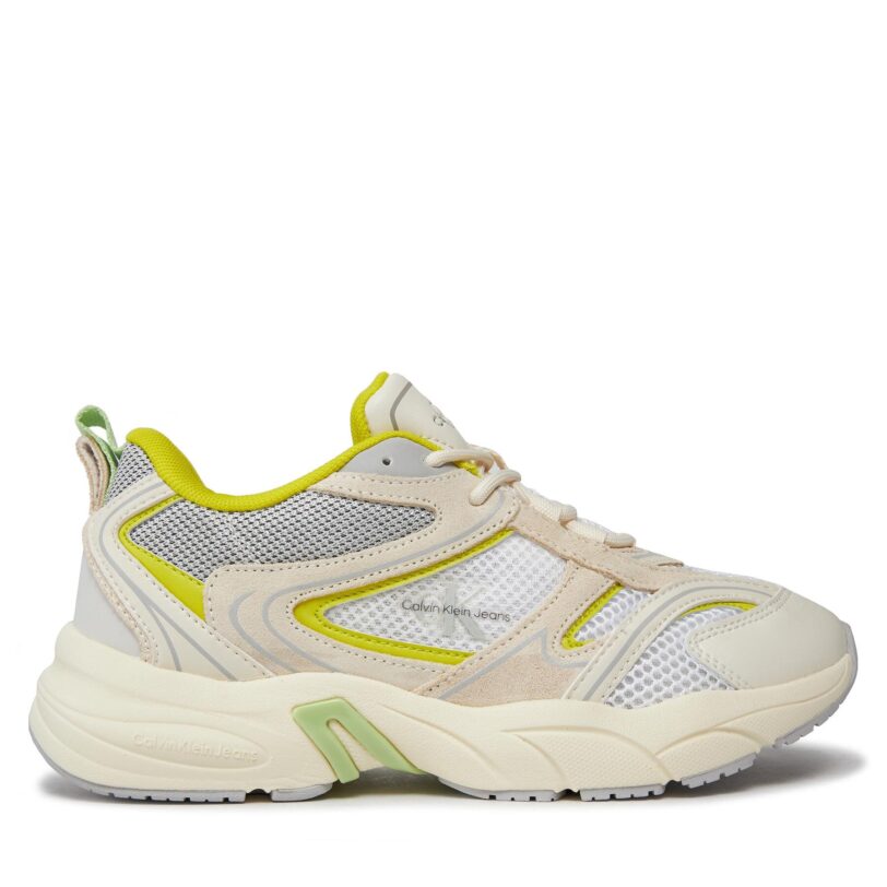Сникърси Calvin Klein Jeans Retro Tennis Su-Mesh Wn YW0YW00891 Бял цвят на ниска цена